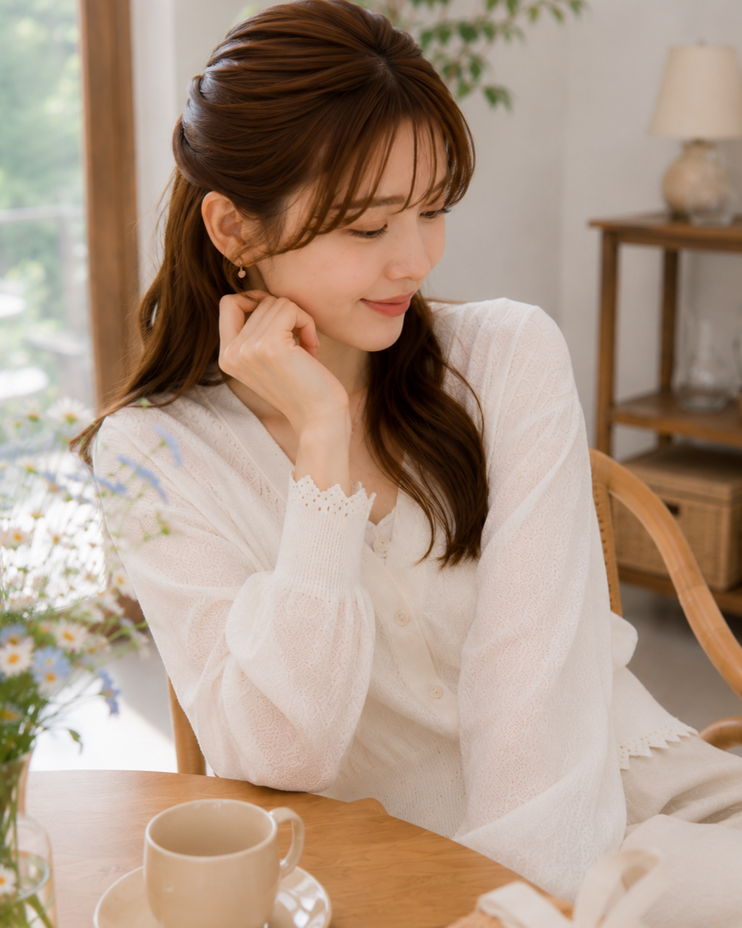 夏の羽織りトップス