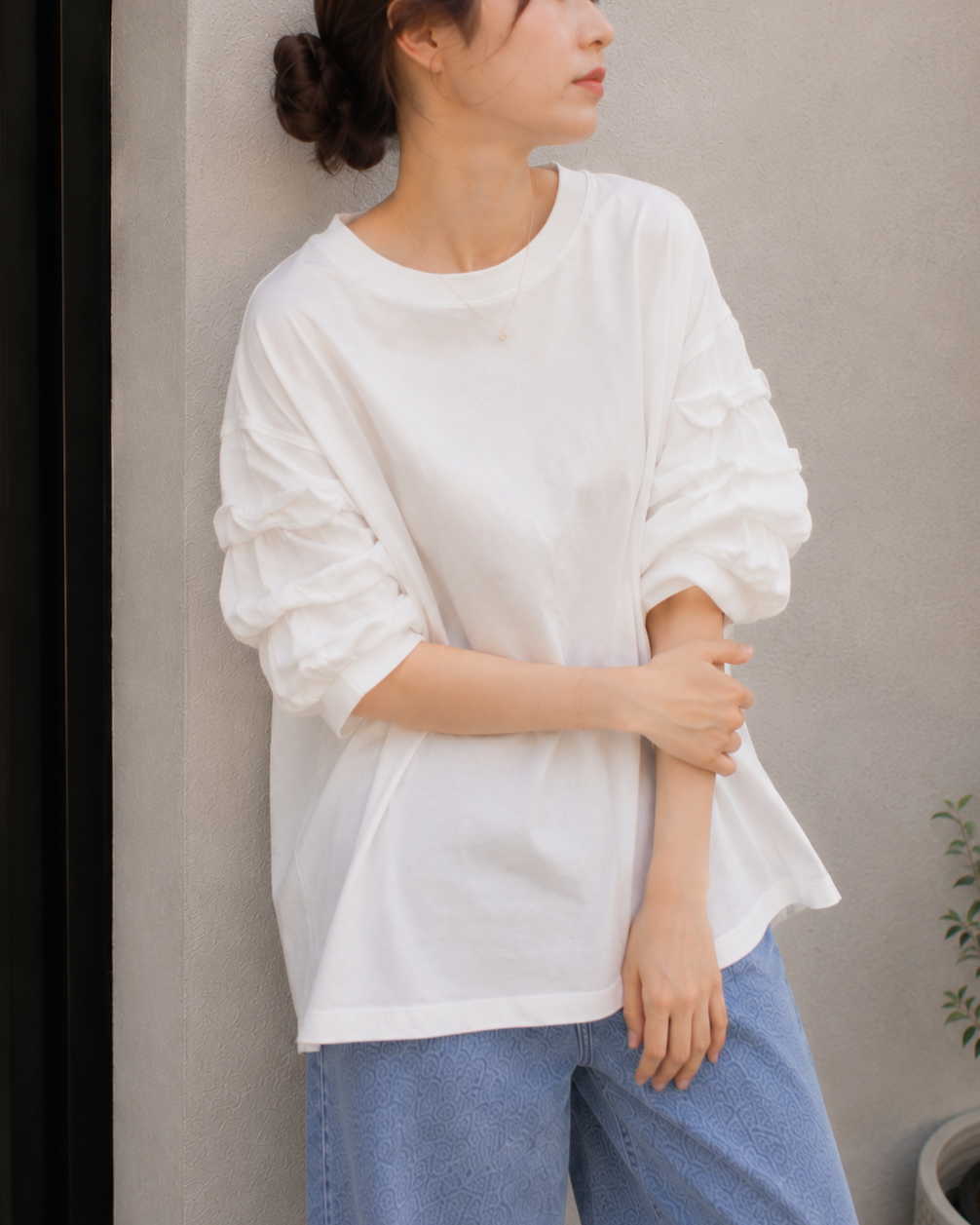 バブルスリーブTシャツ