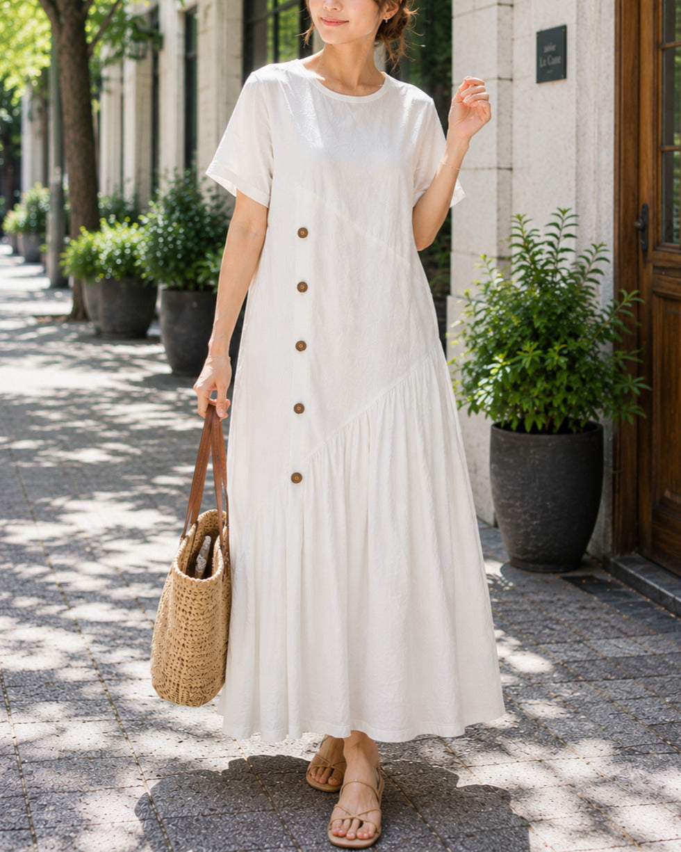 FAZVY | アシンメトリーワンピース | リラックス ロング レディース
