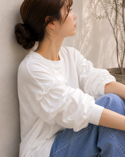 バブルスリーブTシャツ