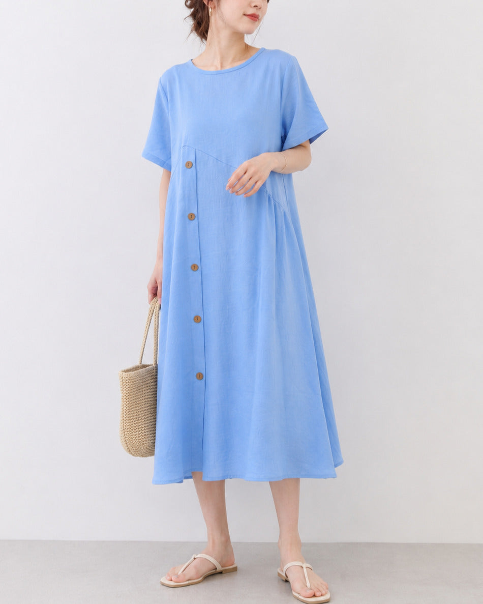 FAZVY | アシンメトリーワンピース | リラックス ロング レディース