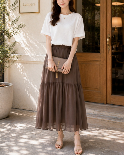 テクスチャー半袖Tシャツ