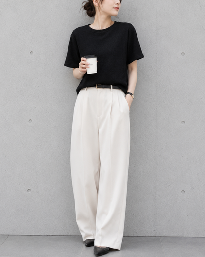 テクスチャー半袖Tシャツ