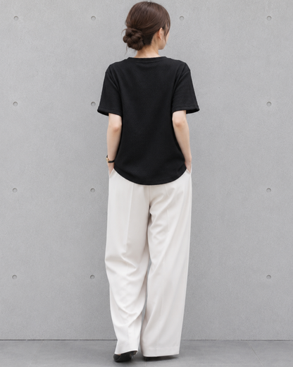 テクスチャー半袖Tシャツ