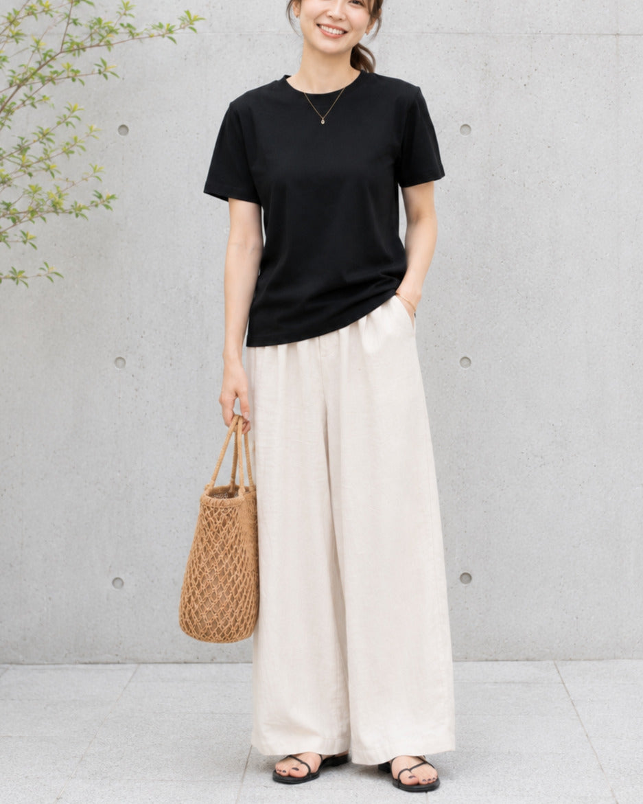 ラウンドネック半袖Tシャツ