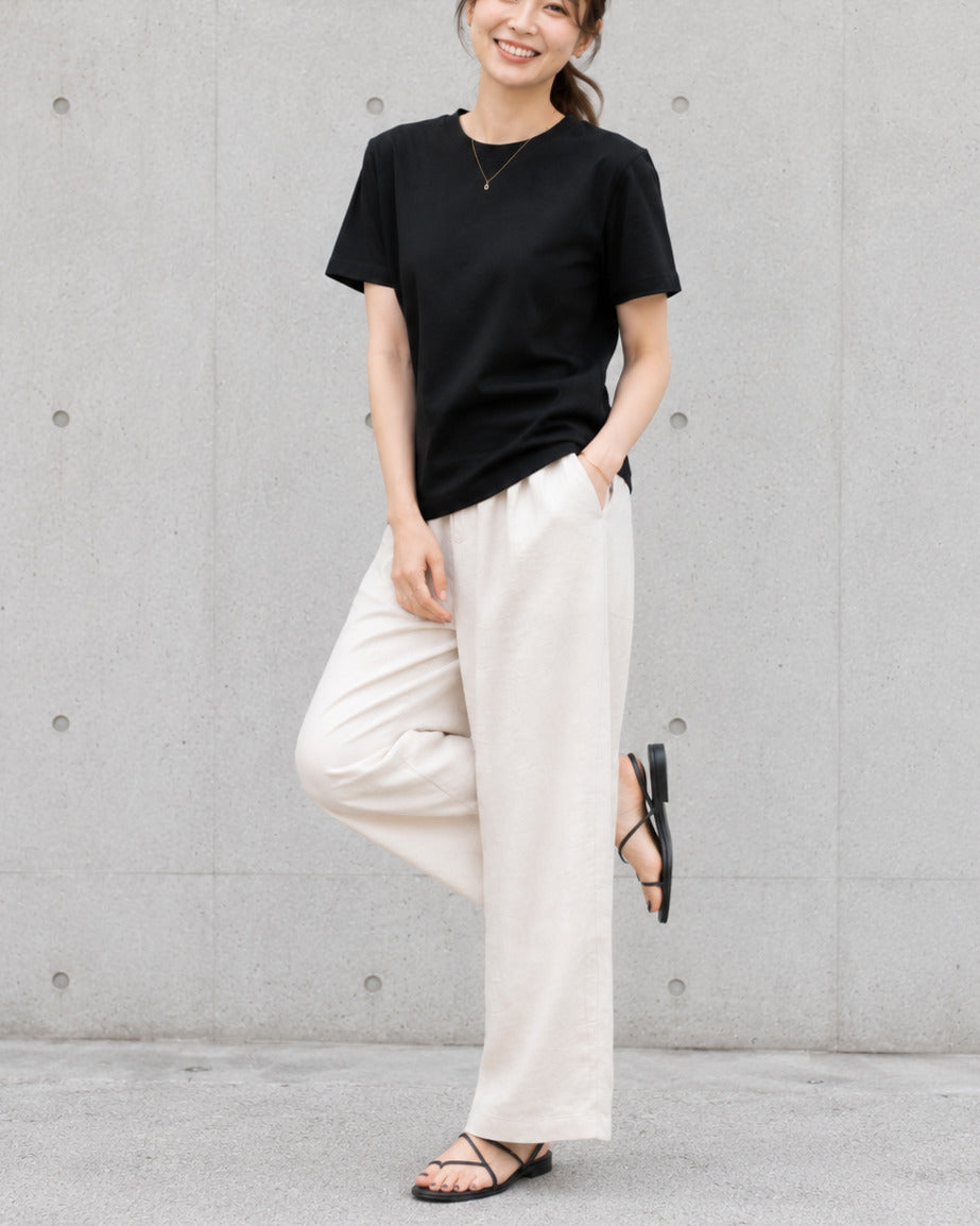 ラウンドネック半袖Tシャツ