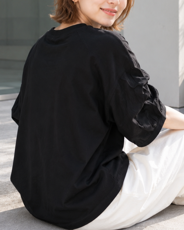 バブルスリーブTシャツ