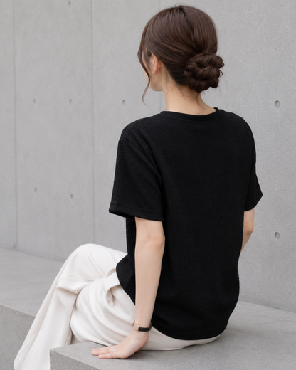 テクスチャー半袖Tシャツ