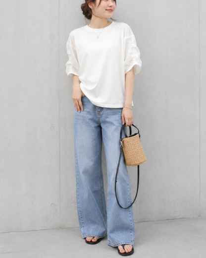 バブルスリーブTシャツ