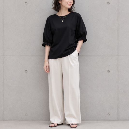 バットウィングスリーブTシャツ