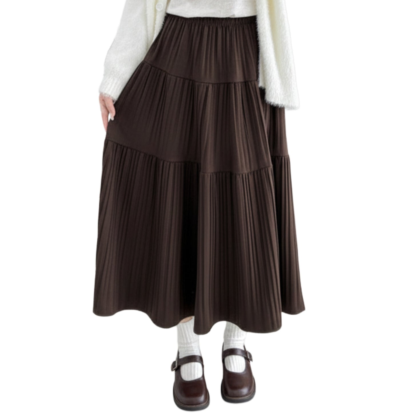 脚長フレンチプリーツスカート