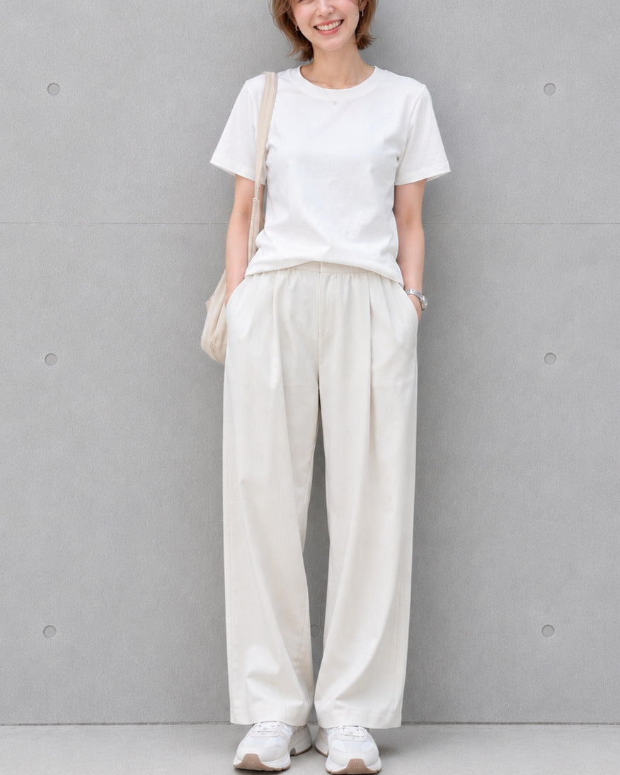 ラウンドネック半袖Tシャツ