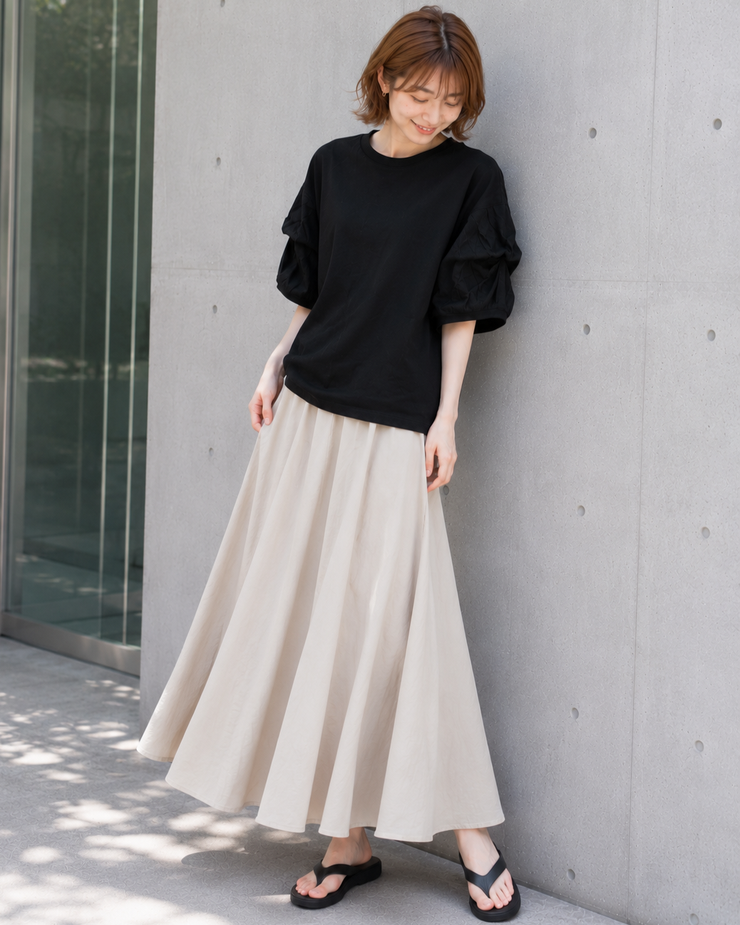 バブルスリーブTシャツ