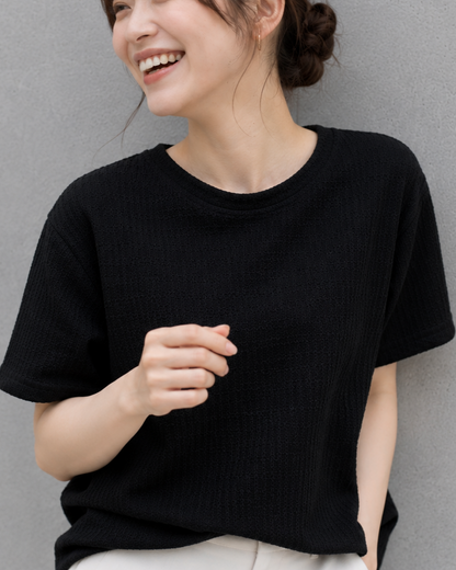 テクスチャー半袖Tシャツ
