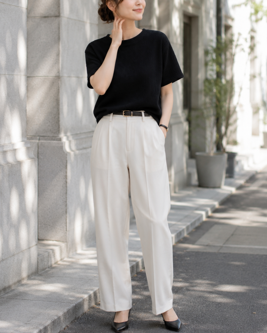 テクスチャー半袖Tシャツ