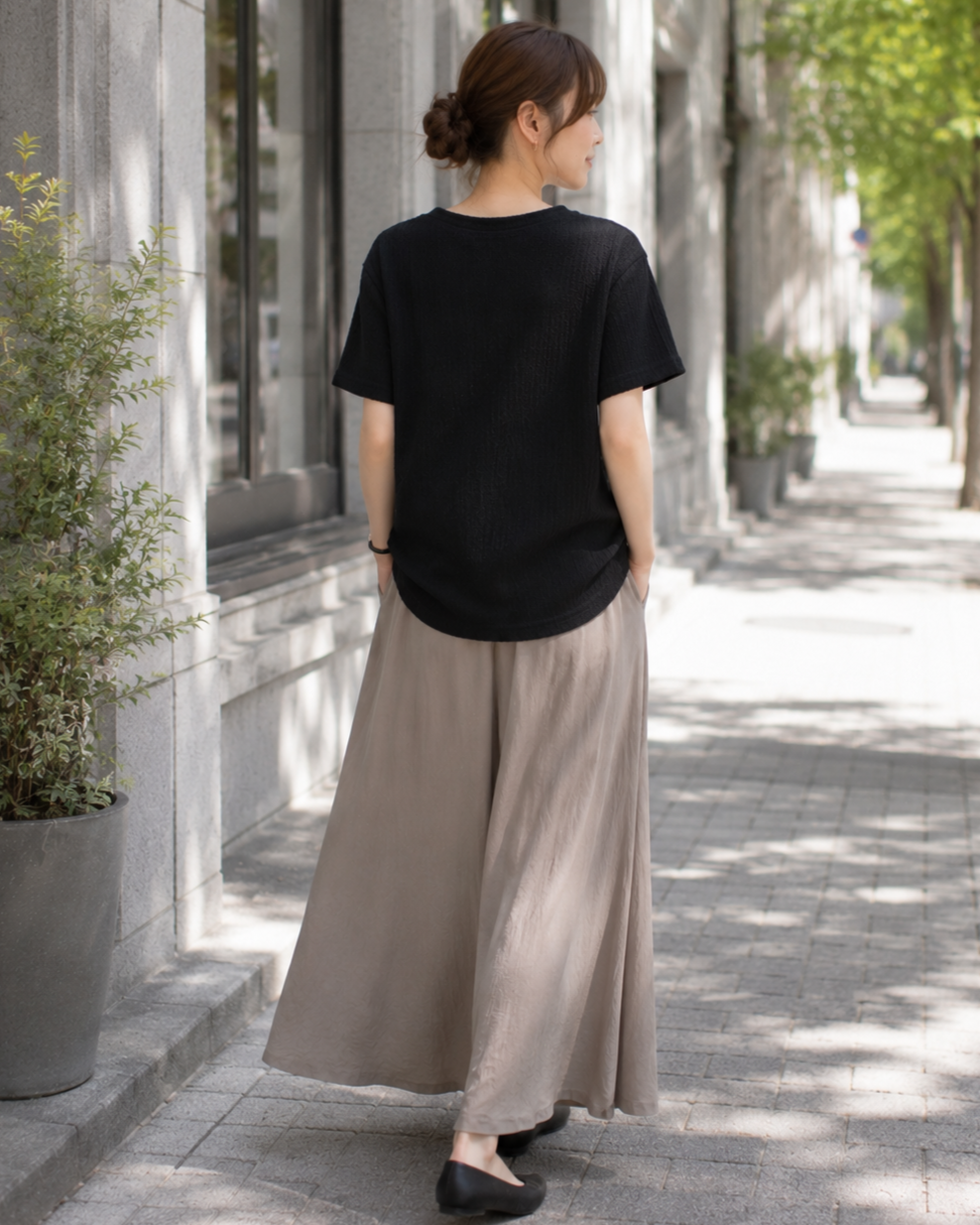 テクスチャー半袖Tシャツ