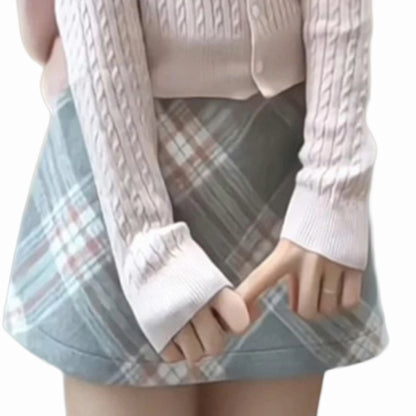 チェック柄ミニスカート