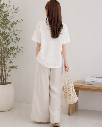 テクスチャー半袖Tシャツ