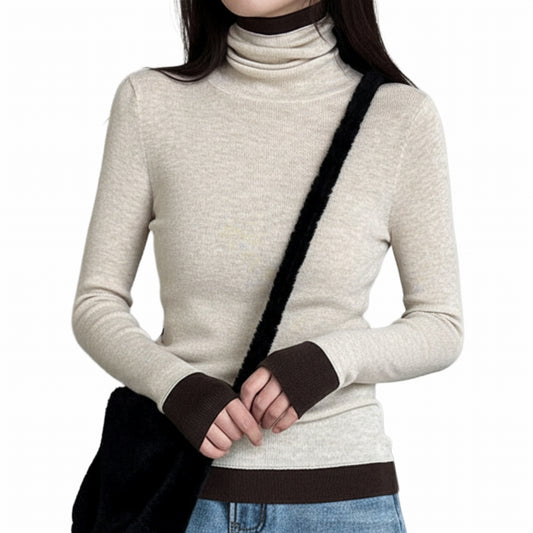 カラーブロックニット