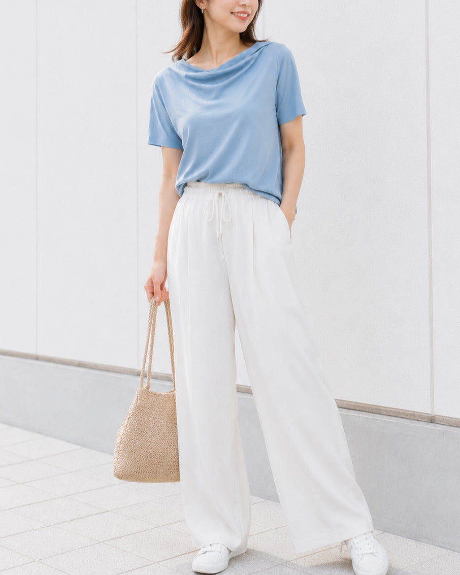 アシンメトリーネックカットソー