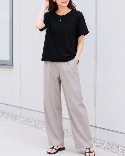 半袖ジャガードプルオーバー