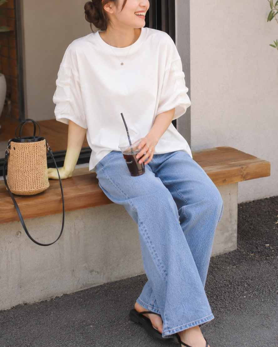 バブルスリーブTシャツ