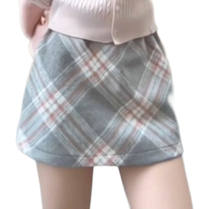 チェック柄ミニスカート
