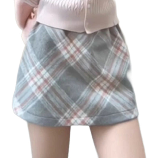 チェック柄ミニスカート