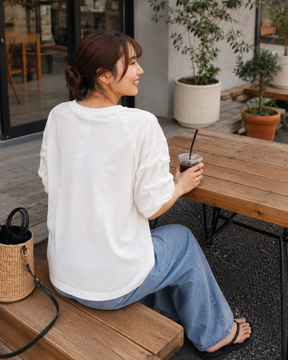 バブルスリーブTシャツ