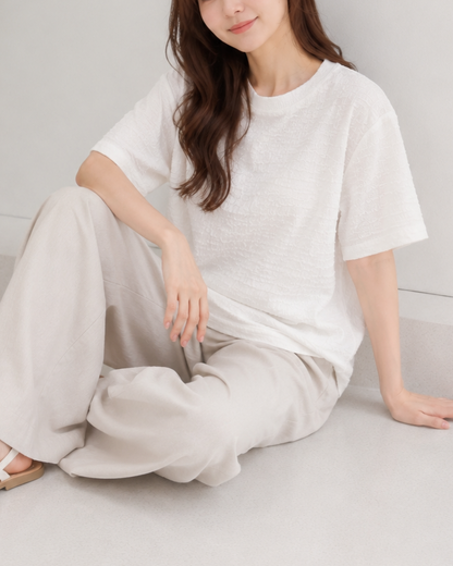 テクスチャー半袖Tシャツ