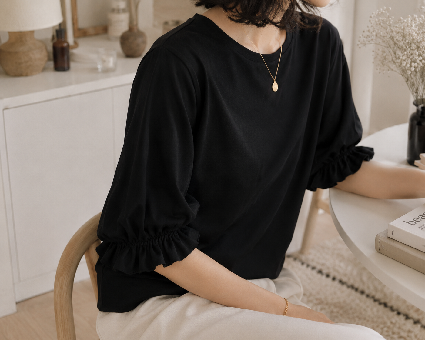 バットウィングスリーブTシャツ