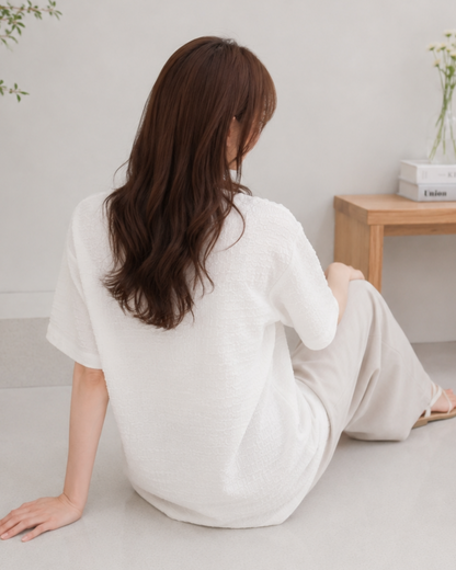 テクスチャー半袖Tシャツ