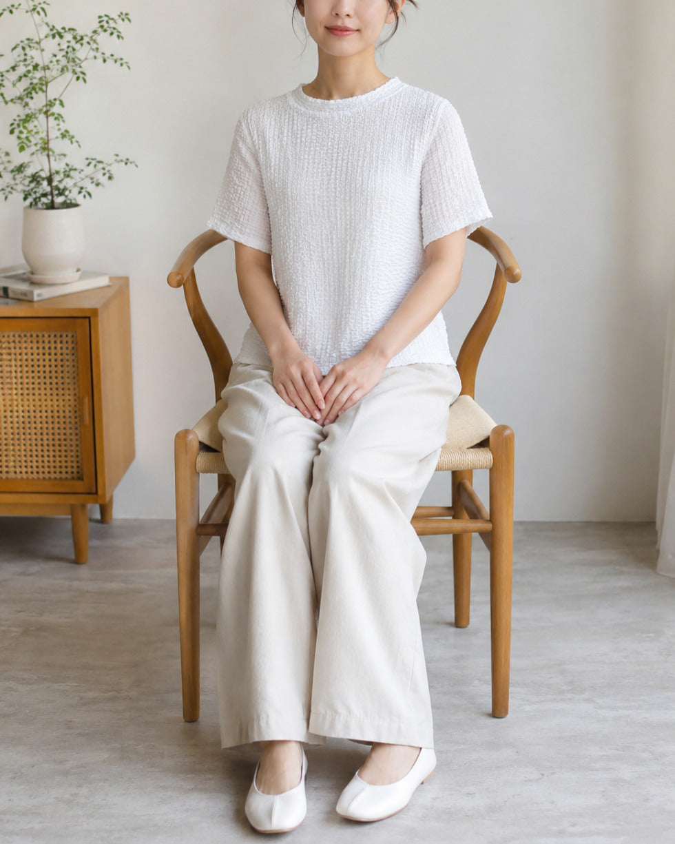 半袖ジャガードプルオーバー