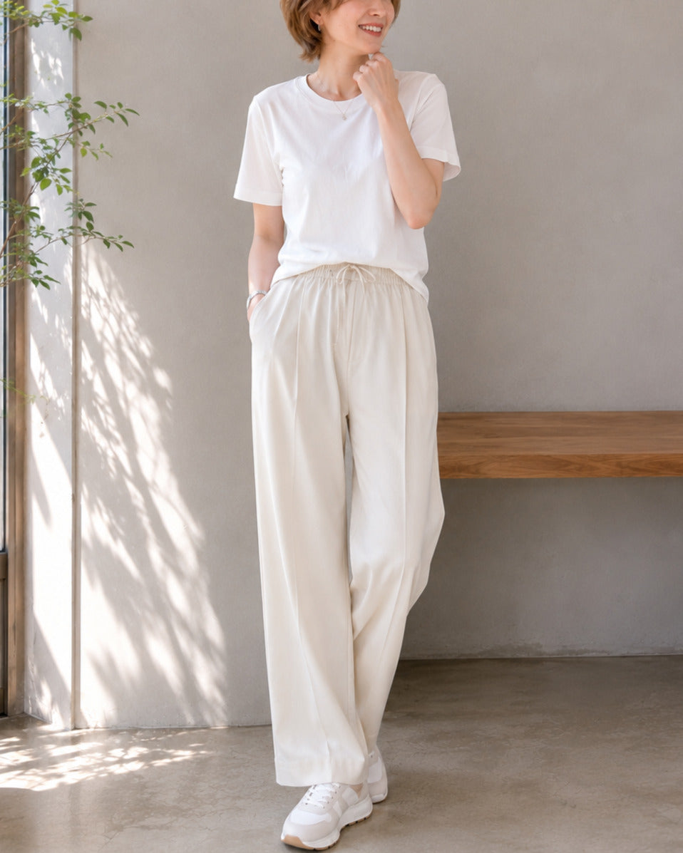 ラウンドネック半袖Tシャツ