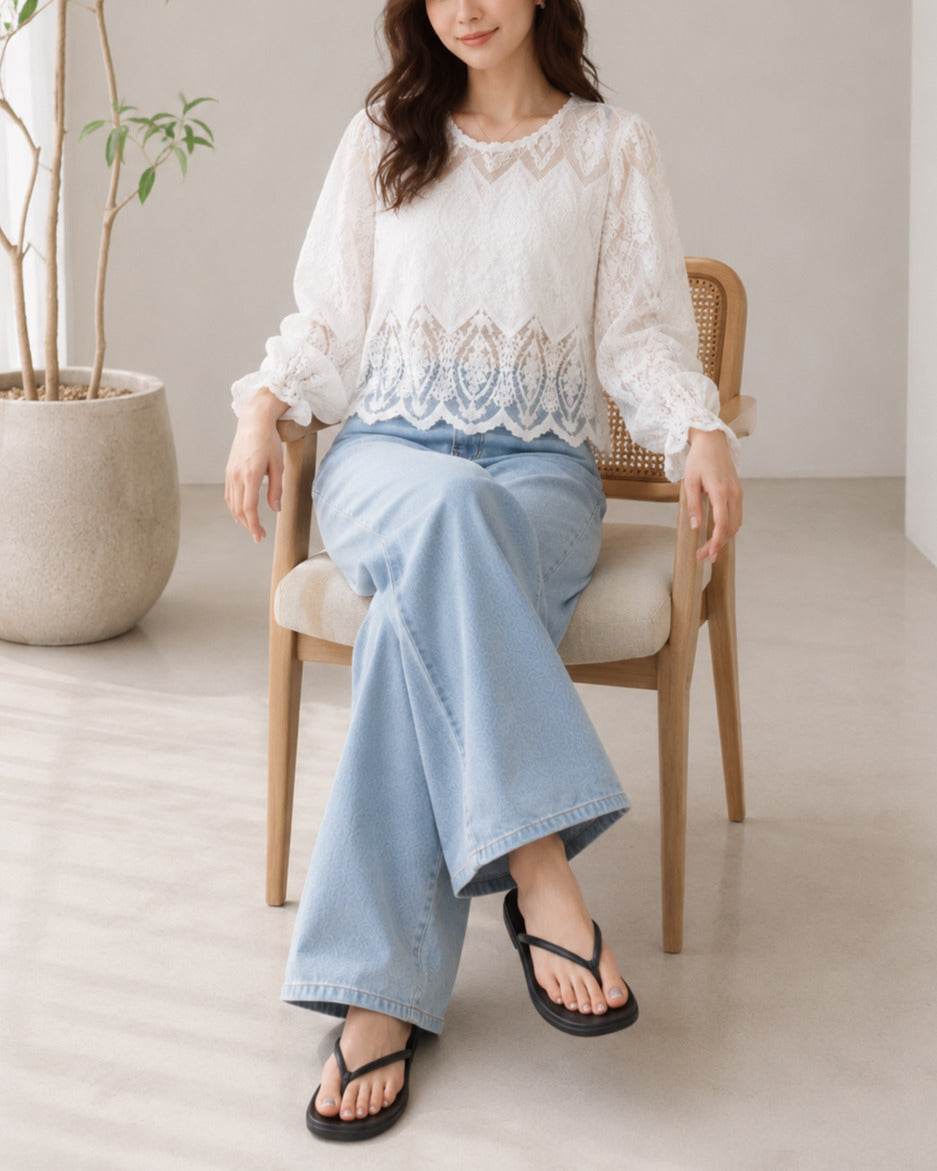 シアーデザインブラウス