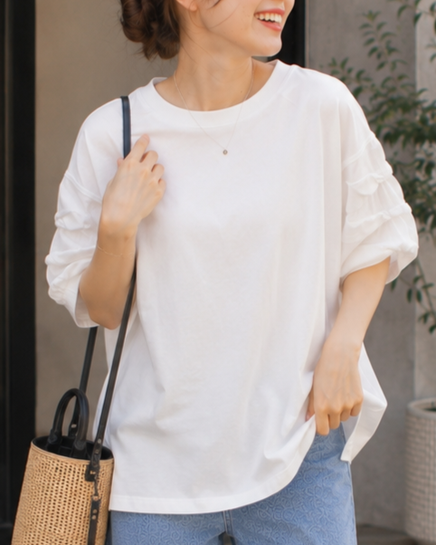 バブルスリーブTシャツ