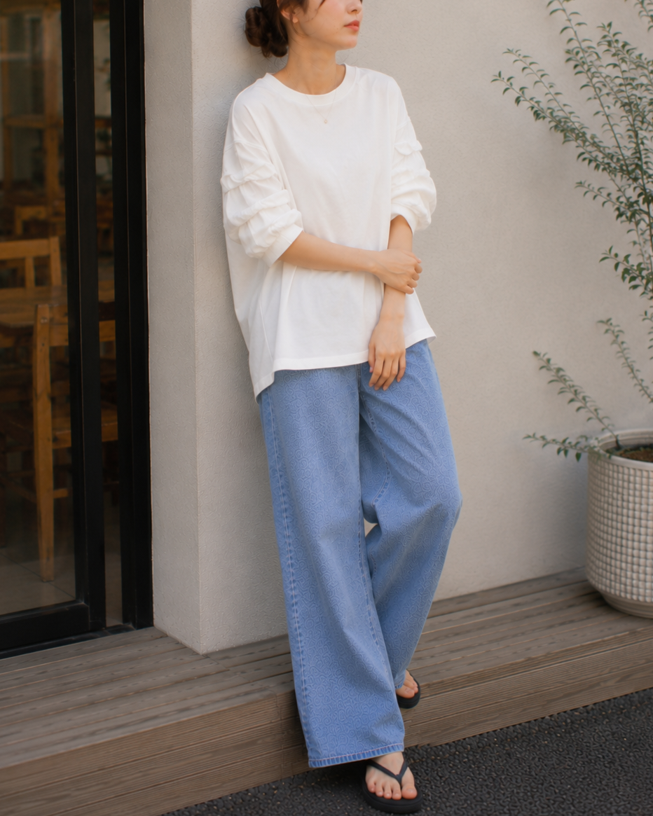 バブルスリーブTシャツ