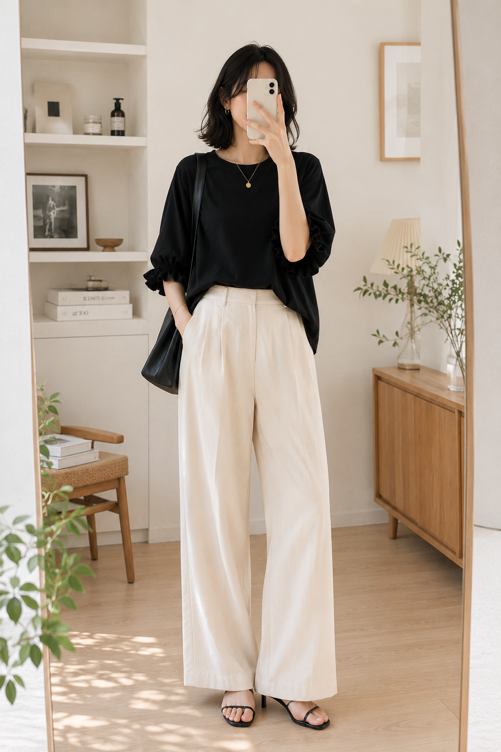 バットウィングスリーブTシャツ