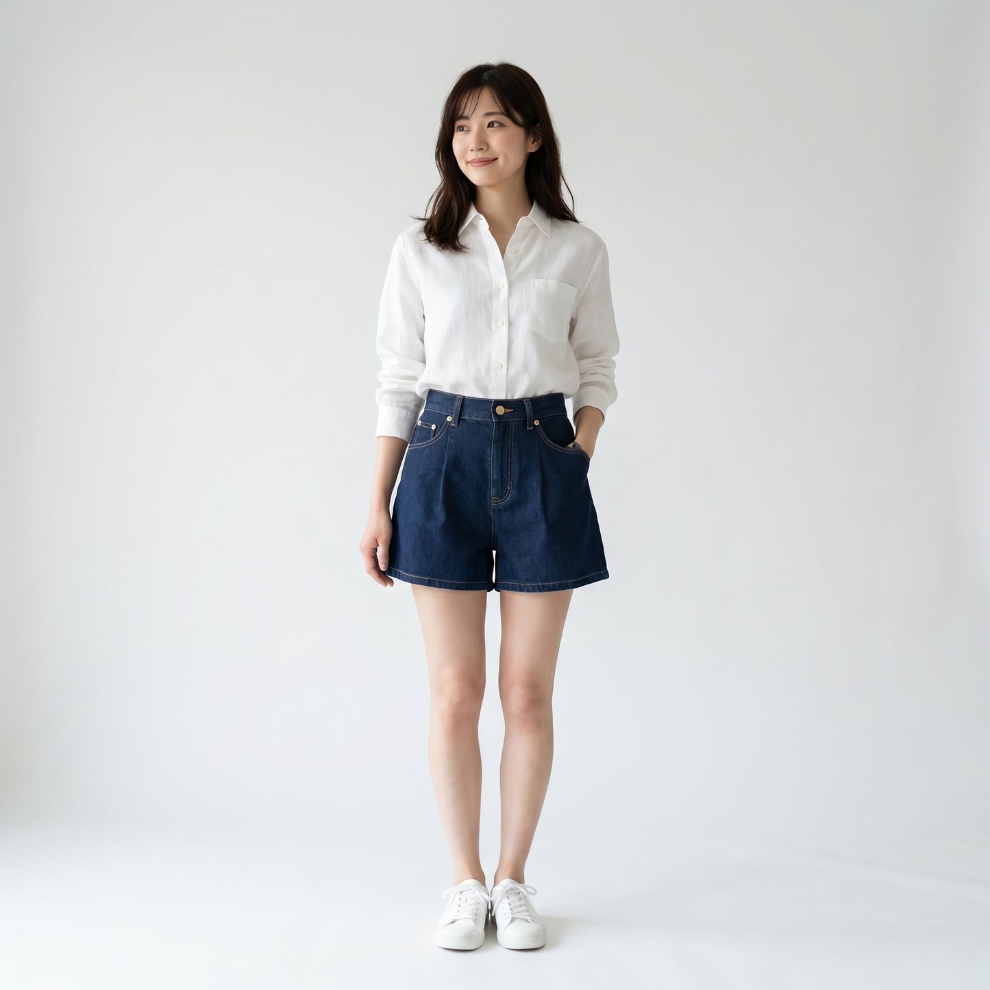 デニムワイドパンツ