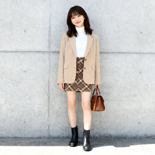チェック柄ショートスカート